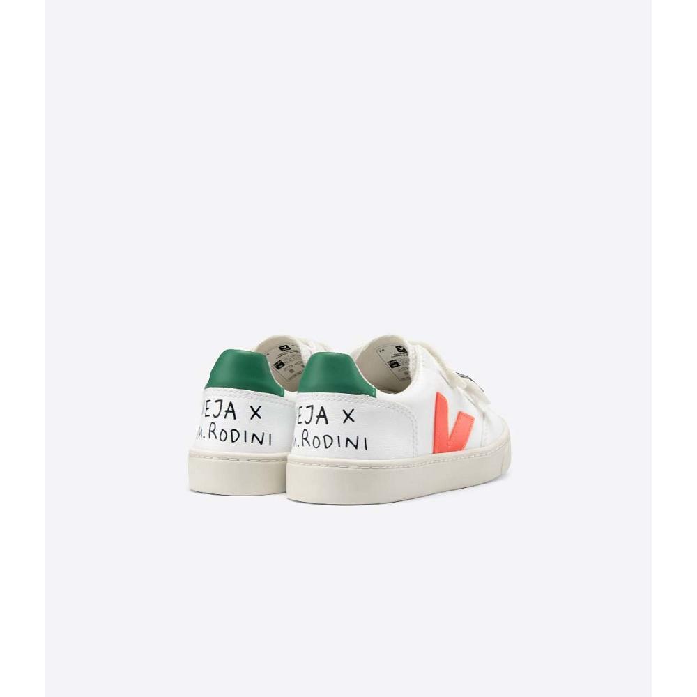 Veja V-12 CWL MINI-RODINI RABBIT Kids' Shoes White | CA 807SGL